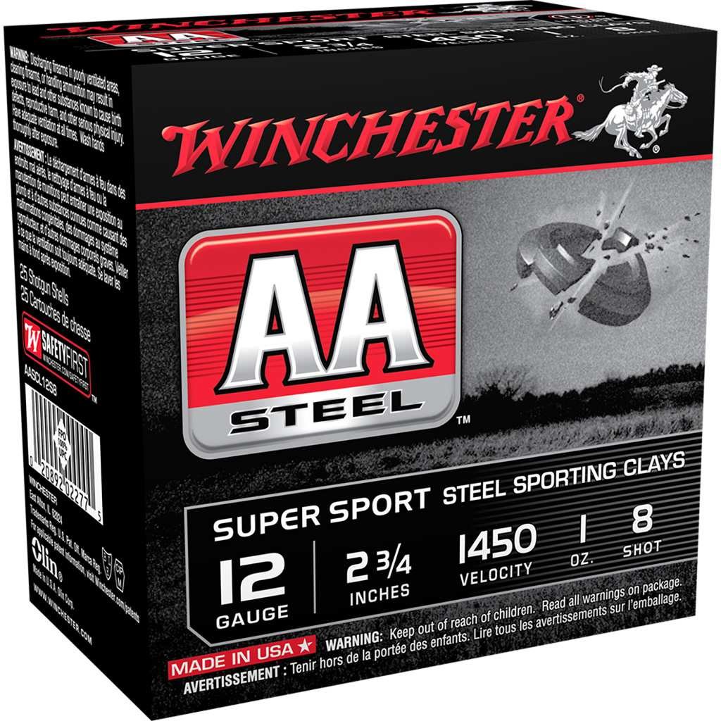 Winchester AA Steel Target Sporting Clays Load 12 ga. 2.75 in. 1 oz. 8 Shot 25 rd.